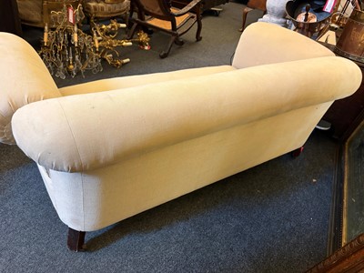 Lot 507 - A small Victorian drop-arm sofa