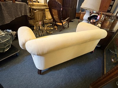 Lot 507 - A small Victorian drop-arm sofa