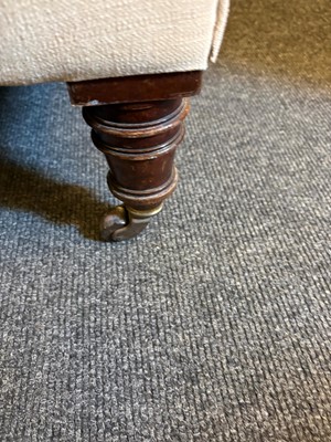 Lot 507 - A small Victorian drop-arm sofa