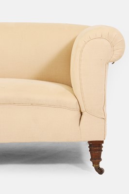 Lot 507 - A small Victorian drop-arm sofa