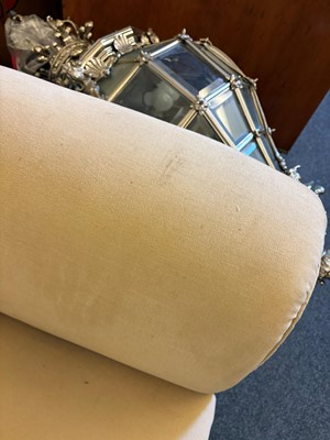 Lot 507 - A small Victorian drop-arm sofa
