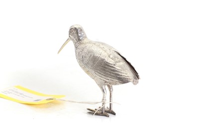 Lot 18 - A silver model of a snipe