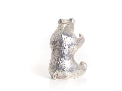 Lot 19 - A silver novelty figure modelled as a bear