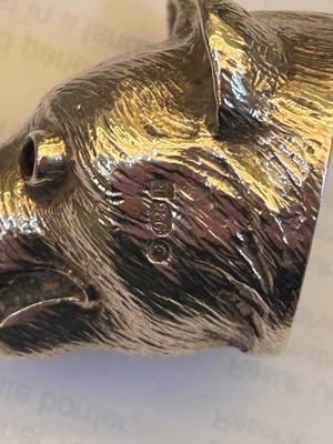 Lot 19 - A silver novelty figure modelled as a bear