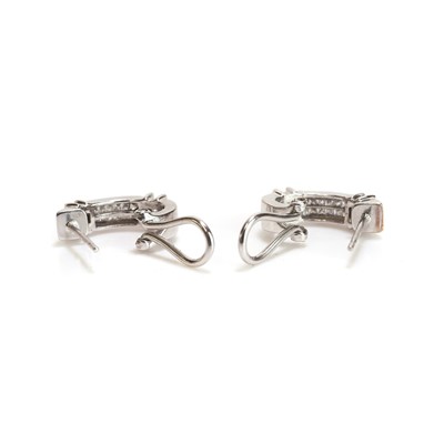 Lot 61 - A pair of diamond cuff earrings