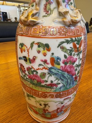Lot 59 - A Cantonese famille rose vase