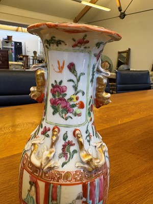 Lot 59 - A Cantonese famille rose vase