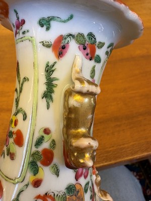 Lot 59 - A Cantonese famille rose vase
