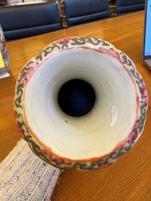 Lot 59 - A Cantonese famille rose vase