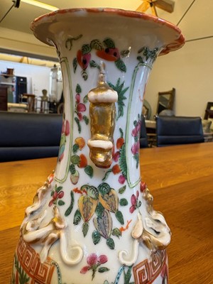 Lot 59 - A Cantonese famille rose vase