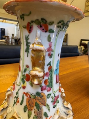 Lot 59 - A Cantonese famille rose vase