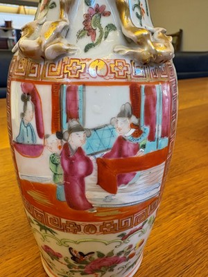 Lot 59 - A Cantonese famille rose vase