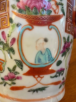 Lot 59 - A Cantonese famille rose vase