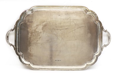 Lot 3 - A George V silver tea tray