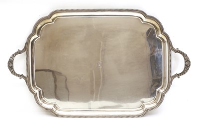 Lot 3 - A George V silver tea tray