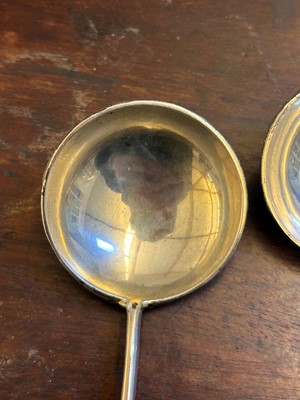 Lot 23 - A pair of Russian cloisonné and silver spoons