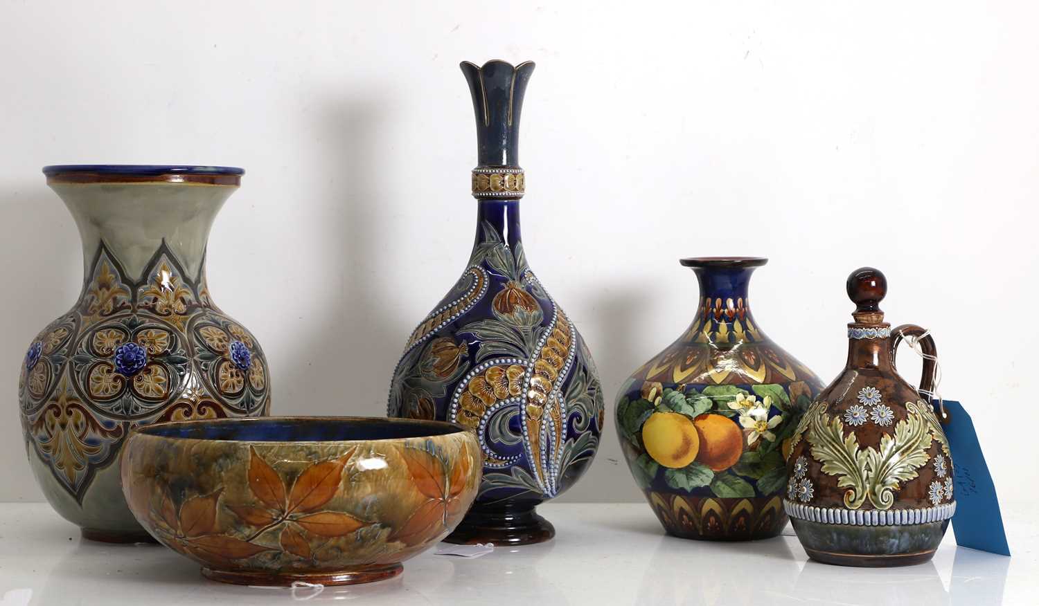 Lot 101 - A collection of Doulton Lambeth stoneware pieces