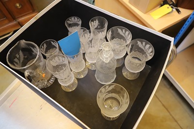 Lot 155 - A collection of 'Thistle' pattern Edinburgh glass