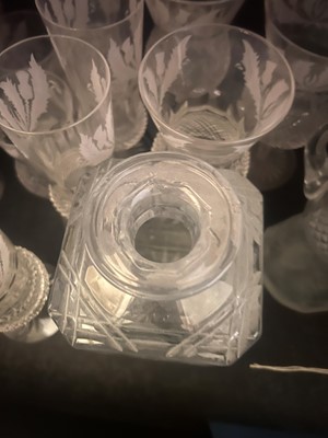 Lot 155 - A collection of 'Thistle' pattern Edinburgh glass