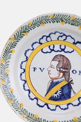 Lot 144 - A delft Orangist commemorative wall plate