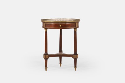 Lot 556 - A Louis XVI mahogany bouillotte table