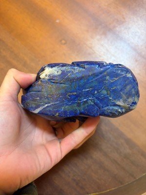 Lot 58 - A Chinese carved lapis lazuli figural group