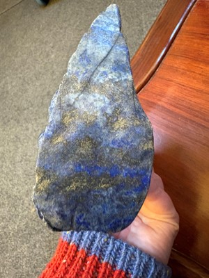 Lot 59 - A Chinese lapis lazuli carving