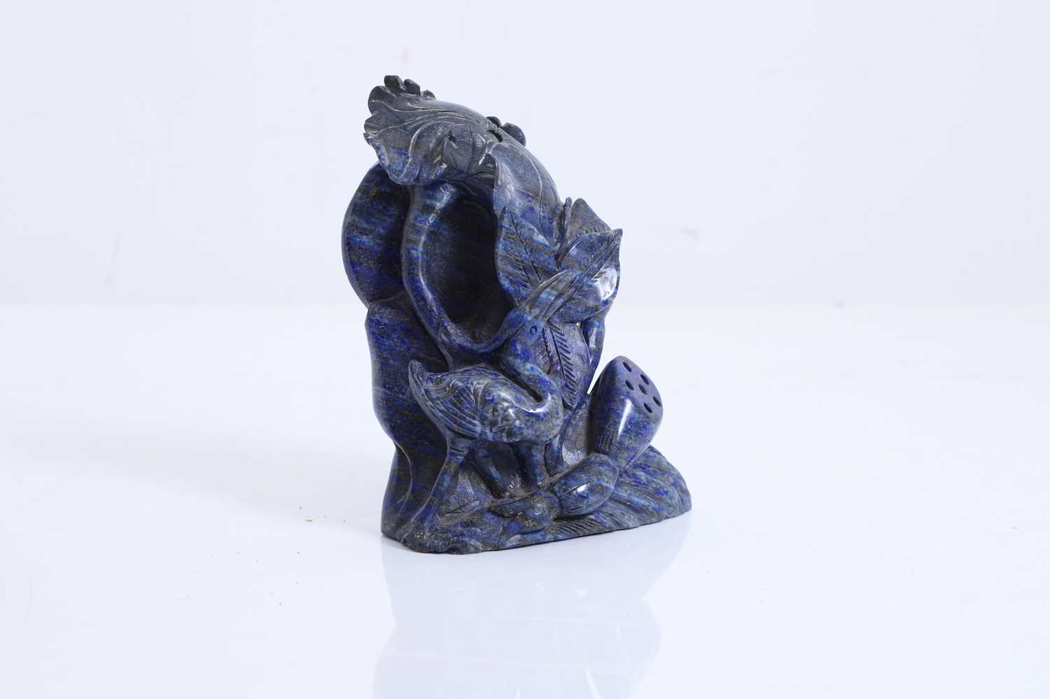 Lot 59 - A Chinese lapis lazuli carving
