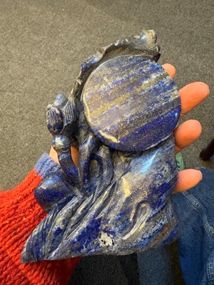 Lot 59 - A Chinese lapis lazuli carving
