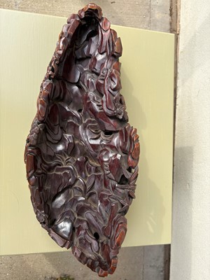 Lot 61 - A Chinese large lapis lazuli figural group