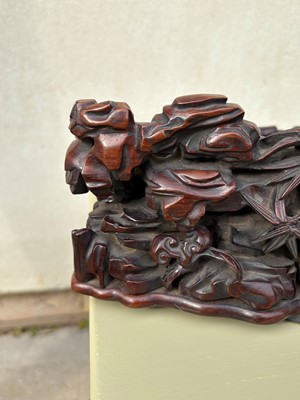 Lot 61 - A Chinese large lapis lazuli figural group