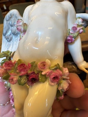 Lot 135 - A Meissen standing Cupid figure