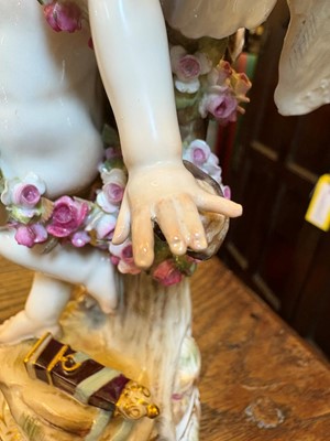 Lot 135 - A Meissen standing Cupid figure