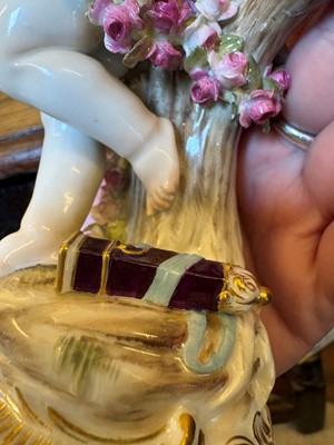 Lot 135 - A Meissen standing Cupid figure