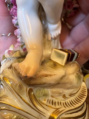 Lot 135 - A Meissen standing Cupid figure