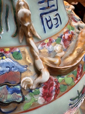 Lot 55 - A large famille rose baluster vase