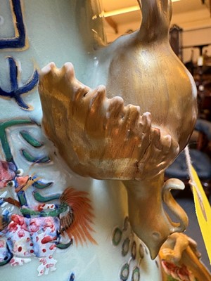Lot 55 - A large famille rose baluster vase
