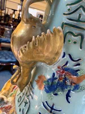 Lot 55 - A large famille rose baluster vase