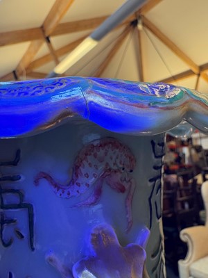 Lot 55 - A large famille rose baluster vase