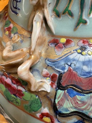 Lot 55 - A large famille rose baluster vase