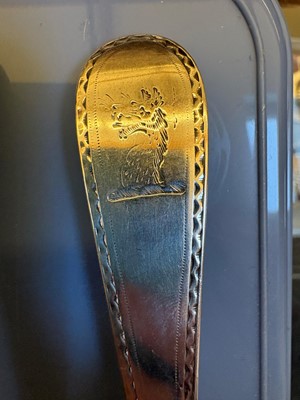 Lot 26 - A set of three silver spoons