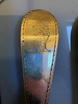 Lot 26 - A set of three silver spoons