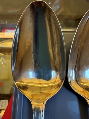 Lot 26 - A set of three silver spoons