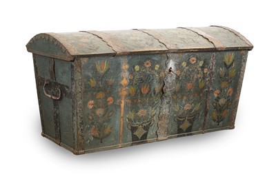 Lot 510 - A painted marriage chest