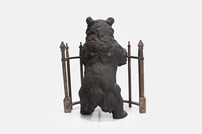 Lot 157 - A bronze inkstand