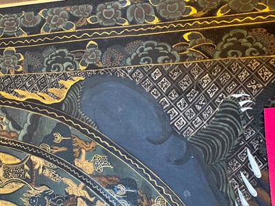 Lot 64 - Tibetan Wheel of Life thangka
