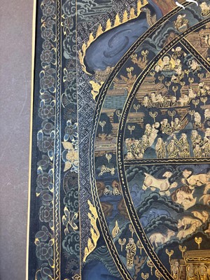 Lot 64 - Tibetan Wheel of Life thangka