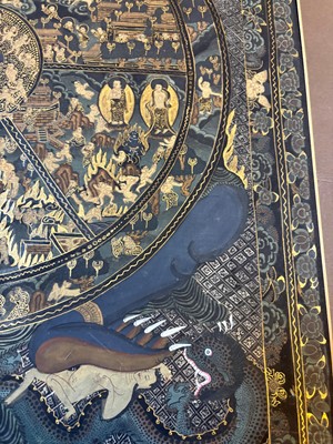 Lot 64 - Tibetan Wheel of Life thangka