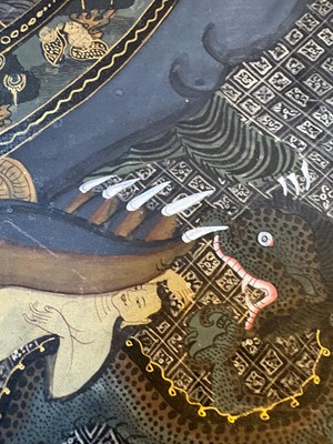 Lot 64 - Tibetan Wheel of Life thangka