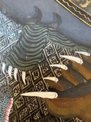 Lot 64 - Tibetan Wheel of Life thangka